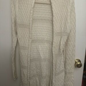 Charlotte Russe Ivory Knit Cardigan